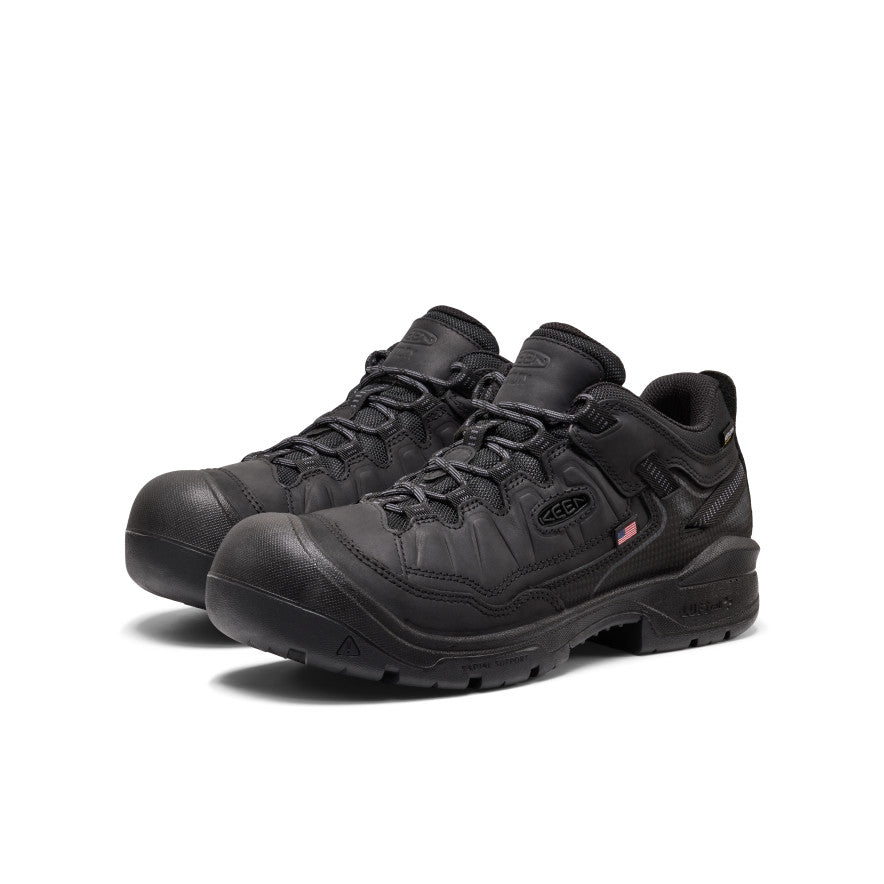Men's Targhee IV Waterproof Work Shoe (Soft Toe) | Black/Black - Image 2