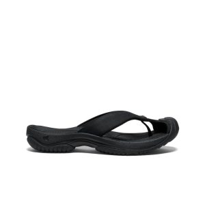 Men's Waimea Leather Flip-Flop | Black/Black