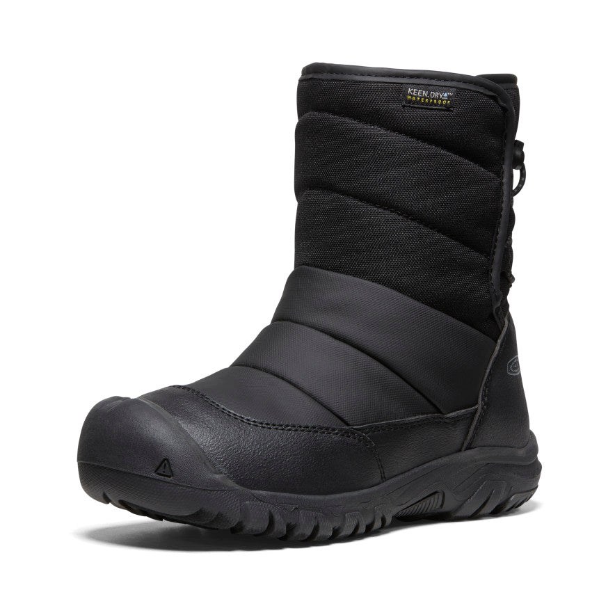 Big Kids' Puffrider Waterproof Winter Boot | Black/Steel Grey - Image 3