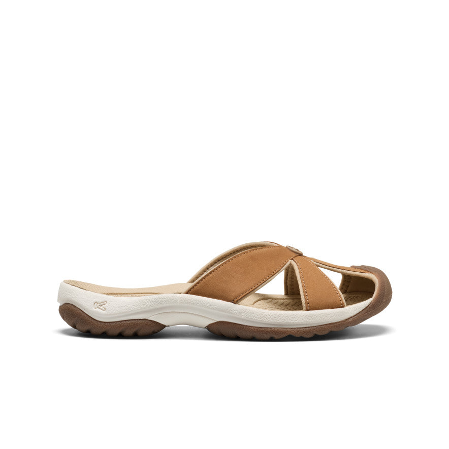 Women's Bali Leather Slide Sandal | Chipmunk/Birch