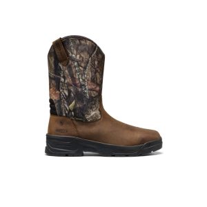 Men's Flatland Pull-On Waterproof Work Boot (Soft Toe) | Camo/Black