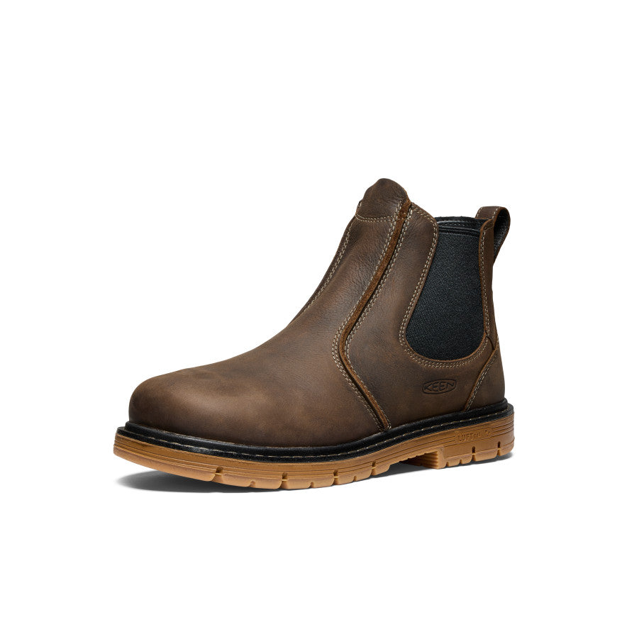 Men's San Jose Chelsea 90° Heel Boot (Aluminum Toe) | Cascade Brown/Gum - Image 3