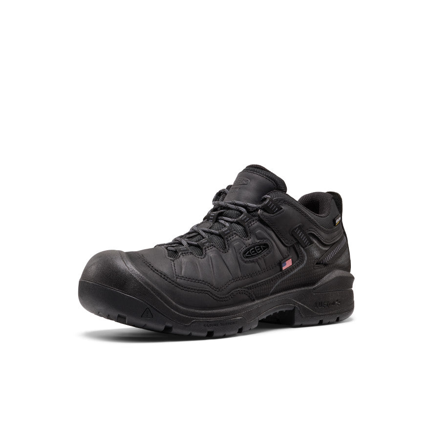 Men's Targhee IV Waterproof Work Shoe (Soft Toe) | Black/Black - Image 3