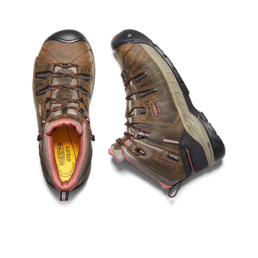 Women's Flint II Waterproof Boot (Soft Toe) | Cascade Brown/Brick Dust - Image 4