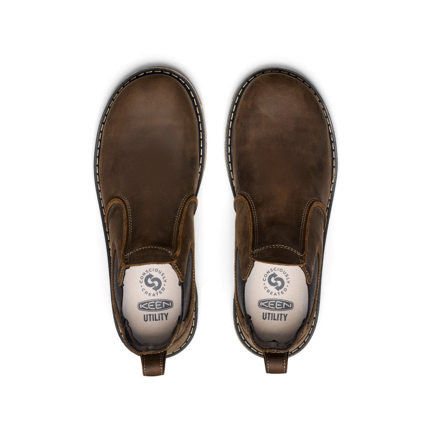 Men's San Jose Chelsea 90° Heel Boot (Aluminum Toe) | Cascade Brown/Gum - Image 4