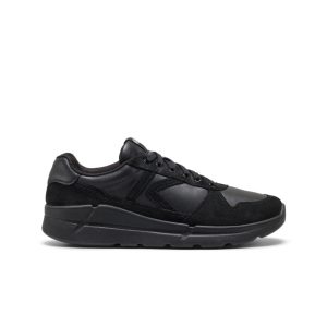 Men's KM2 Leather Jogger  |  Black/Black